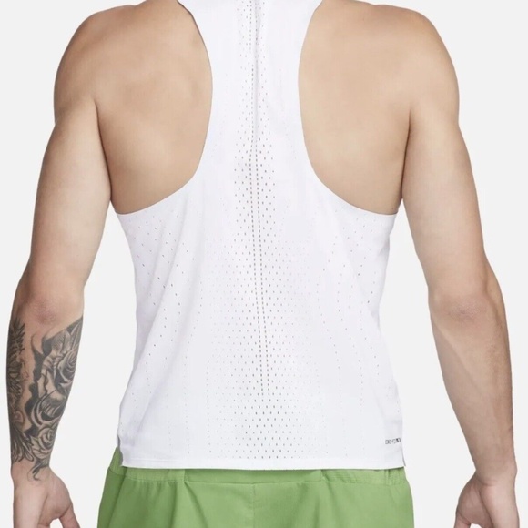 Nike Oregon Track Club ADV Pro Elite Running Singlet DR5812-100 (White/Green) - Picture 2 of 6